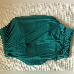 Green strapless corset